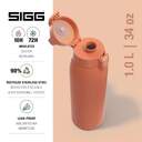 BOTELLA SIGG SHIELD THERM ONE ECO RED 1.0 L