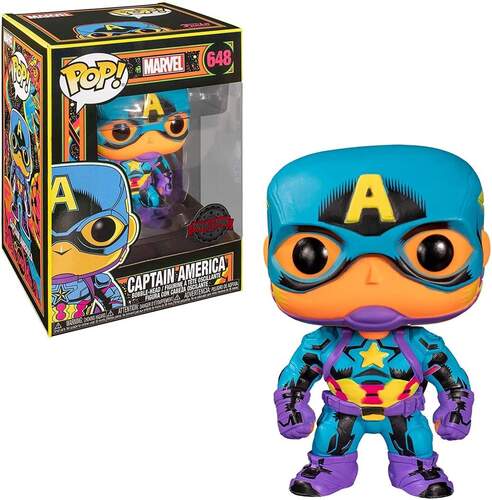 Funko Pop Marvel Capitán América Black Light