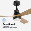 VENTILADOR TECHO U.BLUE ALM 4056 3A 142CM LED DC