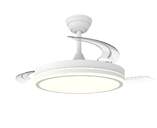 VENTILADOR TECHO CRISTAL NIGHT ECO RETRAC 30W WH