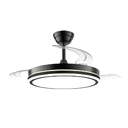 VENTILADOR TECHO CRISTAL NIGHT ECO RETRAC 48W BK