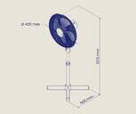 VENTILADOR PIE ARTICA AVP45W16N 45W 40 CM NEGRO