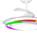 VENTILADOR TECHO CRISTAL ANTILA MINI RGB WH RETRAC