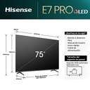 TV HISENSE 75%%%quot; 75E7NQ UHD QLED SMART TV HDR10 