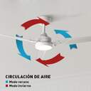 VENTILADOR TECHO JATA JVTE4233 106CM LED 3A DC BCO