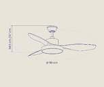 VENTILADOR TECHO ARTICA AVTECH36B BCO 36W 119 CM