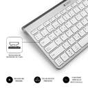 TECLADO SUBBLIM PURE COMPACT SILVER BT