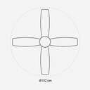 VENTILADOR TECHO U.BLUE MIDI 4048W 122 DC