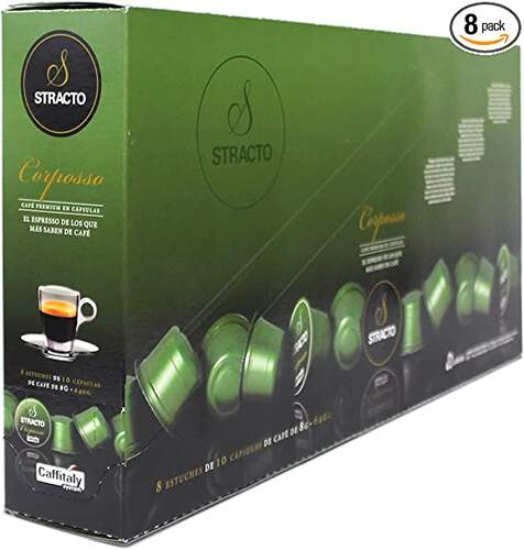 Pack de 8 estuches de 10 c&aacute;psulas Caffitaly Extracto Corposso Verde