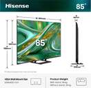 TV HISENSE 85%%%quot; 85E8S UHD MINILED SMART TV 144HZ