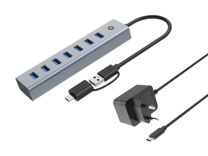 Hub USB Conceptronic Hubbie 7 en 1