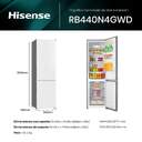 FRICOM. HISENSE RB440N4GWD 201x60 CRISTAL BLANCO