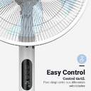 VENTILADOR PIE U.BLUE ZERMATT 3025W 25W MD DC