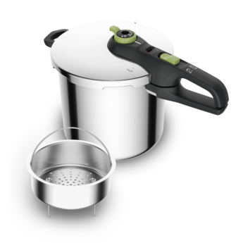 Olla a presi&oacute;n r&aacute;pida Tefal P25844 Secure Trendy de 8l con cestillo