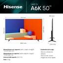 TV HISENSE 50%%%quot; 50A6K UHD SMART TV DTS X HDR10 