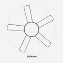 VENTILADOR TECHO U.BLUE IBE 106C DC LED SILENCIOSO