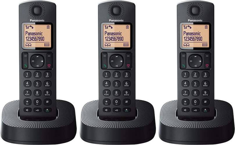 Teléfono Inalámbrico Panasonic KX-TGC313SPB Trio Negro