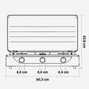 HORNILLO U.BLUE 7013 3F NEGRO. BASE INOX C/TAPA