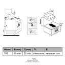 ENCIM. ARTICA AEI6022 2F IND SLIDER 3500W BOOSTER