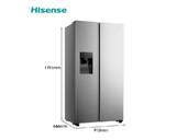 FRI. HISENSE RS650N4AC2 178x91 NF INOX DISP DSP
