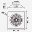 VENTILADOR TECHO U.BLUE SOLANO 7048W DC WIFI 48CM