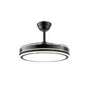 VENTILADOR TECHO CRISTAL NIGHT ECO RETRAC 48W BK