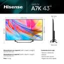 TV HISENSE 43%%%quot; 43A7KQ UHD QLED SMART TV HDR10 
