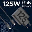 CARGADOR MOTOROLA 1XUSB C DE 125W CABLE USB C 1M