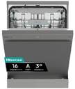 Lavavajillas Hisense HS663A90XUK LVJ. HISENSE HS663A90XUK 7P 3%%%#170;B 44DB DSP INOX
